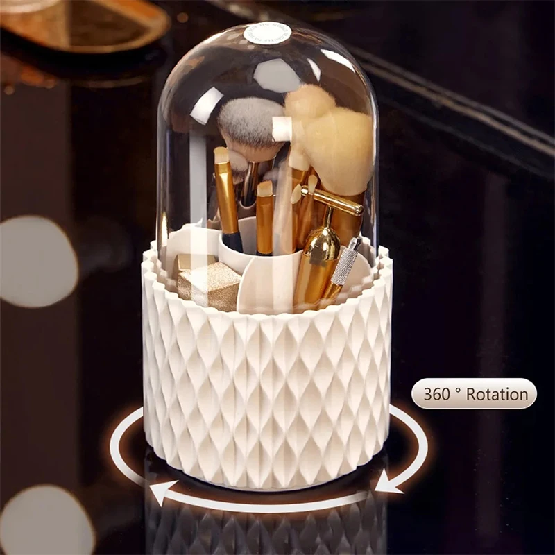 Rotating Cosmetic Brush Storage Container Cosmetic Storage Box Desk Pen Holder Eye Shadow Storage Rack Eye Shadow Brush Bucket