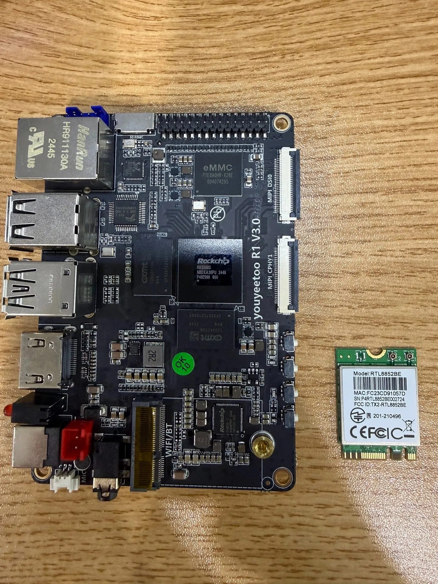 Youyeetoo R1 V3.0 RK3588S Single Board Computer Rockchip 8-Core 6TOPS NPU 8K Decode Embedded AI Board Compare With Orange Pi