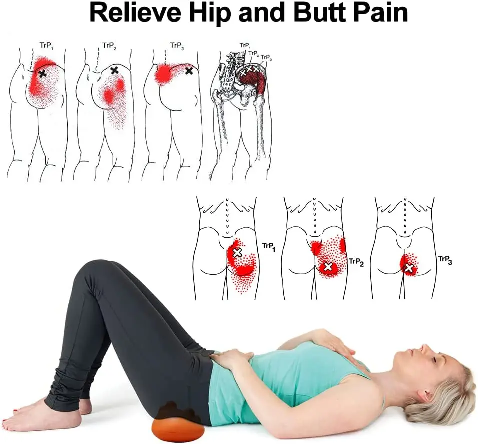 Sciatica Stretcher Muscle Release&Deep Tissue Massage Tool Butt,Hip Pain,Piriformis Syndrome,Lower Back,Psoas,Glute