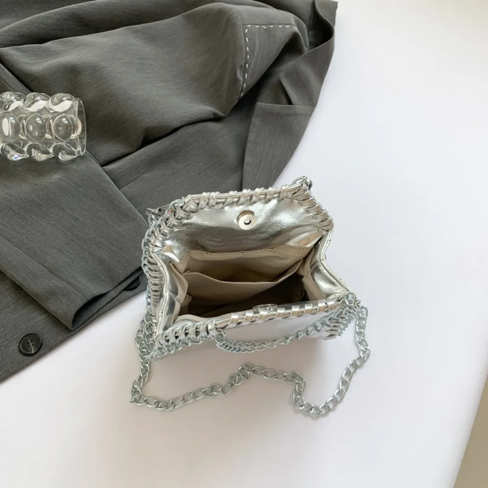 حقيبة كروس بودي من الجلد اللامع للنساء ، محفظة بسلسلة ، حقائب كتف ، مصمم فاخر ، حقيبة حمل نسائية ، حقائب تسوق ، موضة ،