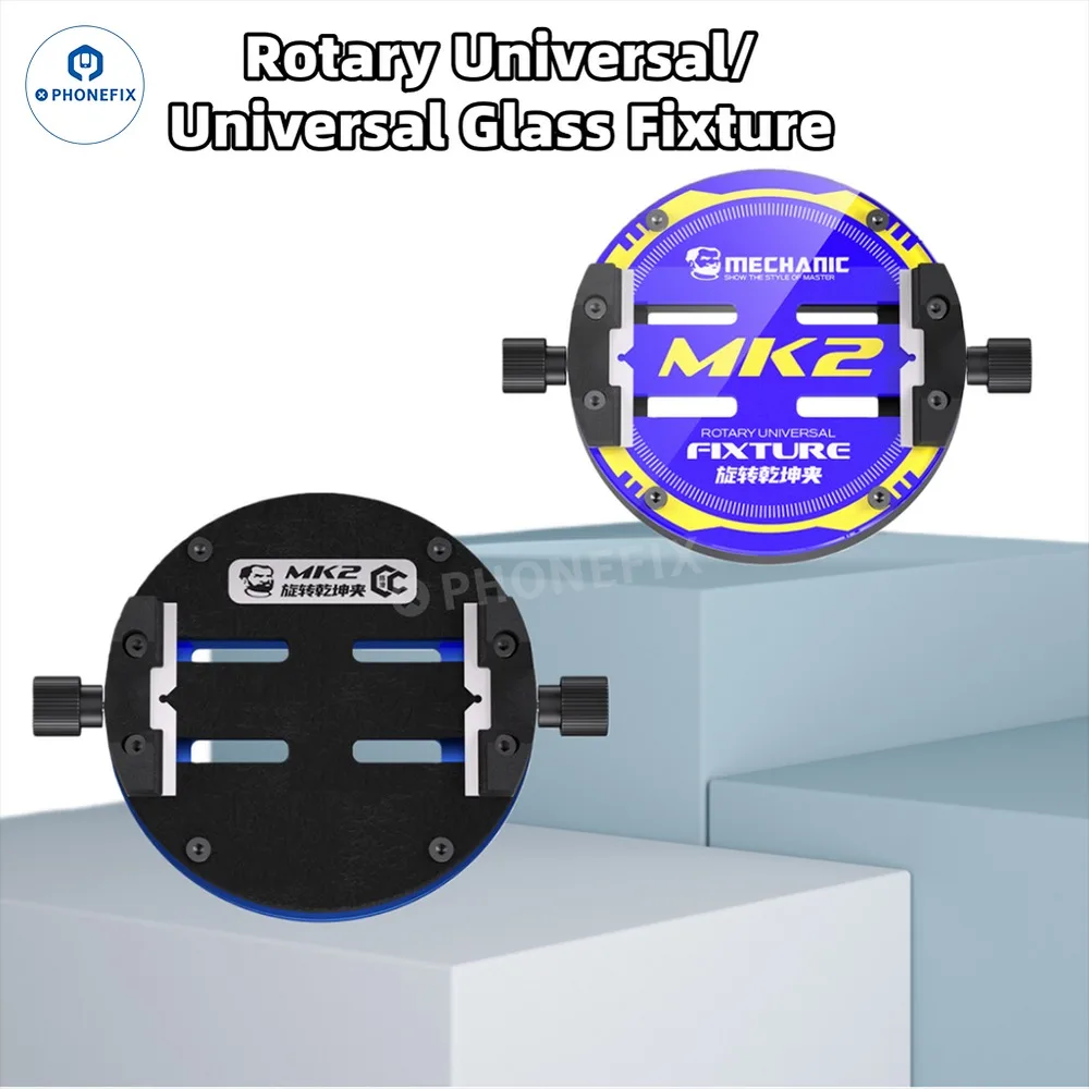 New MECHANIC MK2 Rotary Universal Glass Fixture V-shaped Clamp ,Anti-slip,Heat-Resistant 500℃ for IOS/Android Motherboard Repair