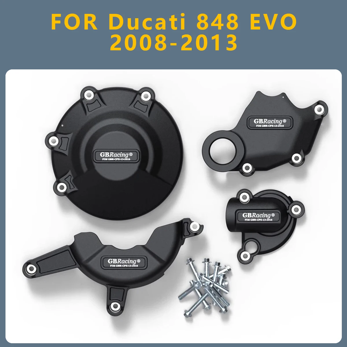

Motorcycle Engine Cover Clutch Cover Protection Set Accessories For Ducati 848 EVO 2008-2013 Engine Case Guard Saver