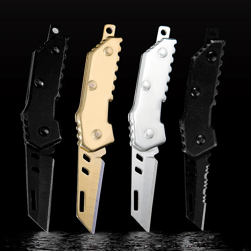Swayboo Multi-functional Mini Pocket Knife Folding CNC Cutting Edge Utility Survival EDC  Keychain Knife for Express Unpacking