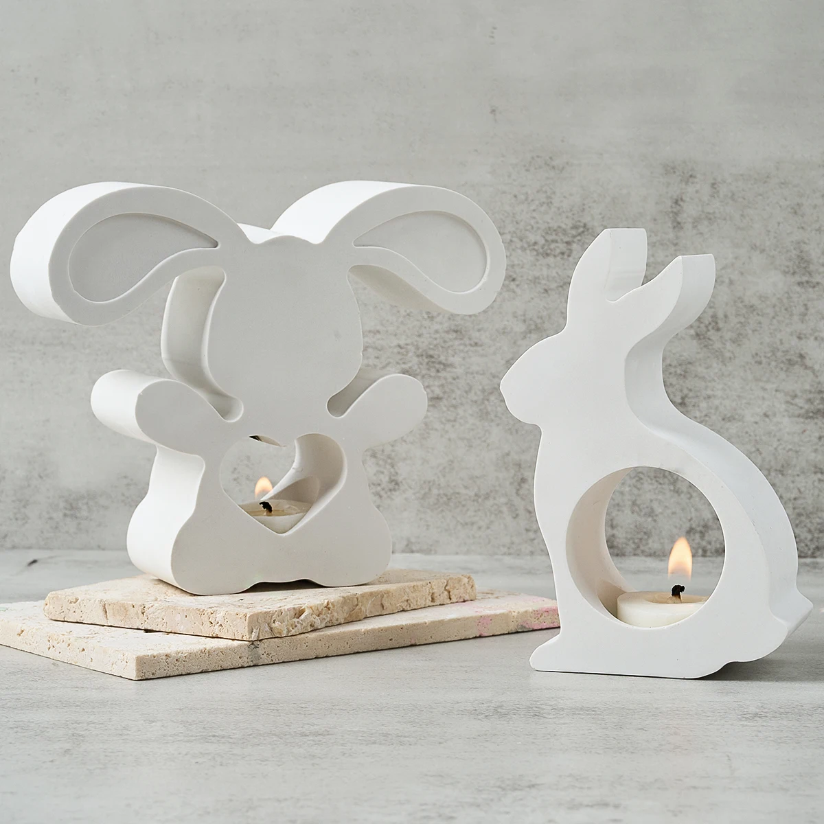 

Пасхальный кролик, форма для подсвечника, сделай сам, 3D кролик, животное, подсвечник, цемент, гипс, эпоксидная смола, силиконовая форма, украшения, подарки для рукоделия