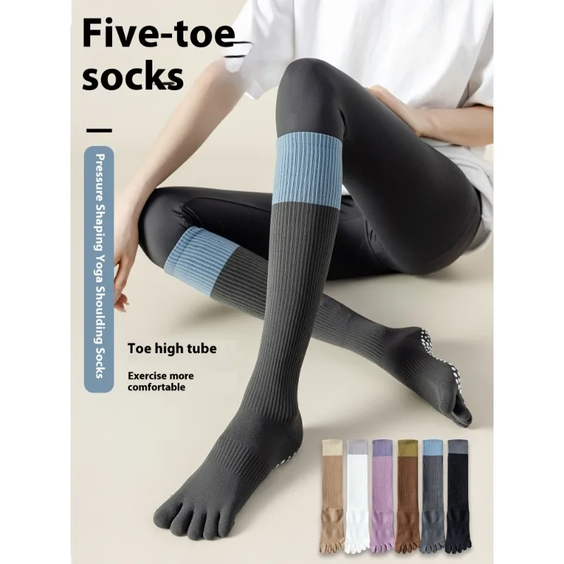 

Women's Toe Separator Yoga Socks Non Slip Grip Summer Fitness Socks for Pilates Barre Workout Lightweight Anti Skid Ankle Socks