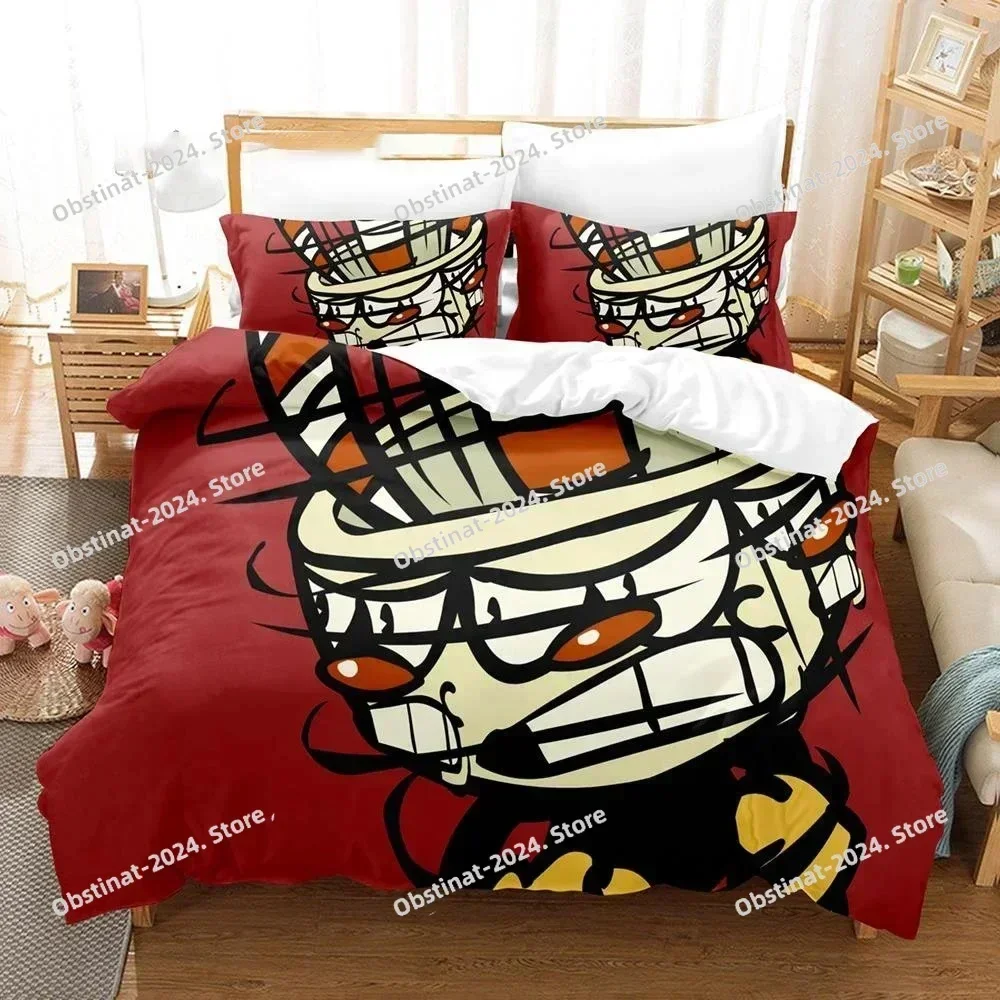 Cartoon Cuphead Show Bedding Set Printed single Comforter Quilt Bed Cover Duvet Cover Pillow Case 3 Pieces Sets Kids Adult Size