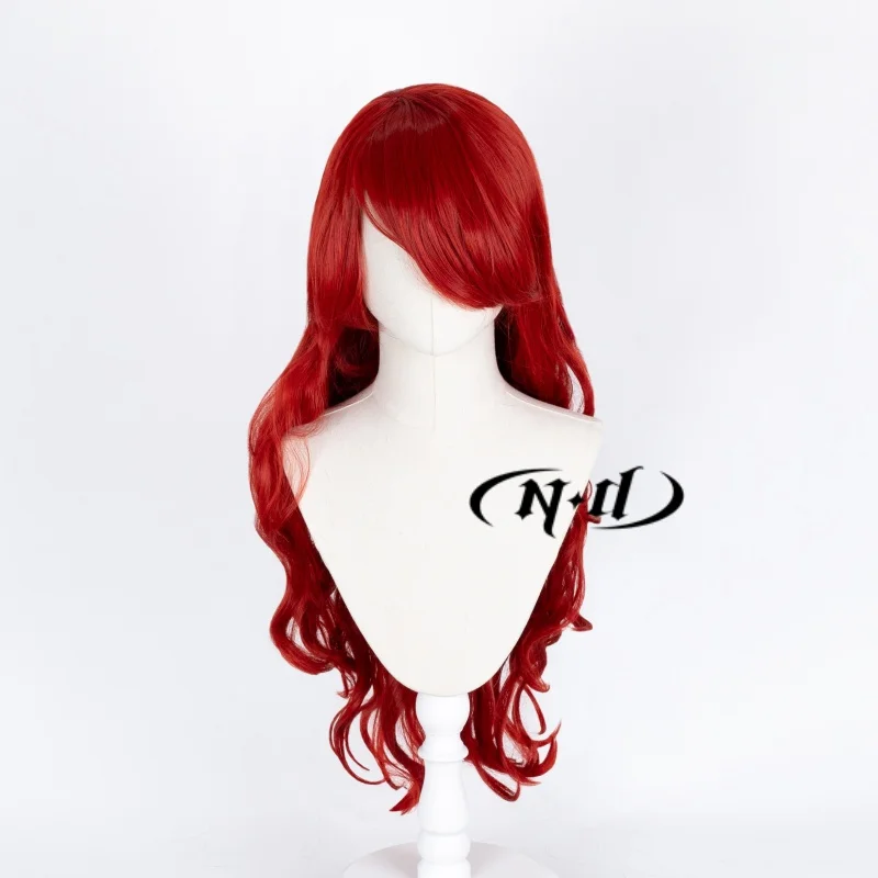 ND Mitsuru Kirijo Cosplay Wig Megami Tensei Cos Red Hair Wigs for Comic Con Coser Costume Theme Party Heat Resistant Synthetic
