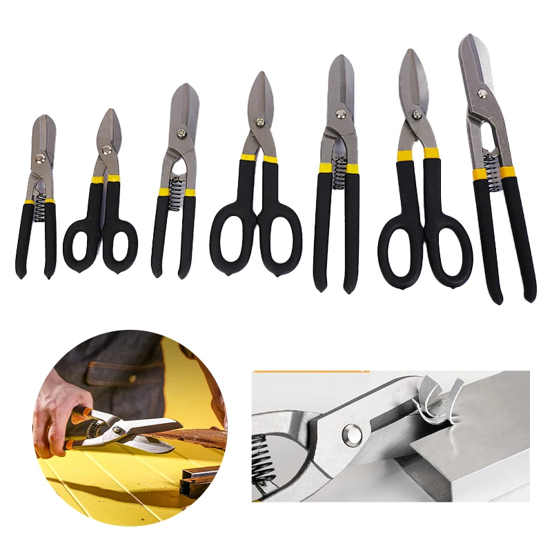 Iron sheet Scissors Heavy Duty Tin Scissors Cutting Sheet Metal Aviation Scissors Stainless Steel Plate Cutters Hand Tools shear