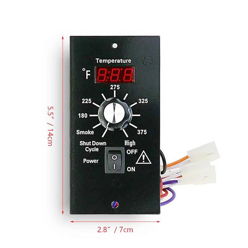 Grill Wood Grain Temperature Controller Compatible with New PID Program BBQ Grill   120v 60HZ