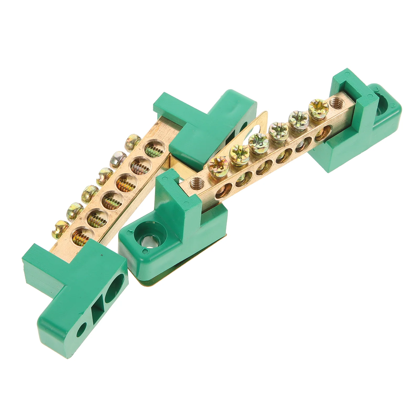 2 Pcs Terminal Block Grounding 6 Positions Bus Bar Kit Busbar Electrical Bars Rod Copper