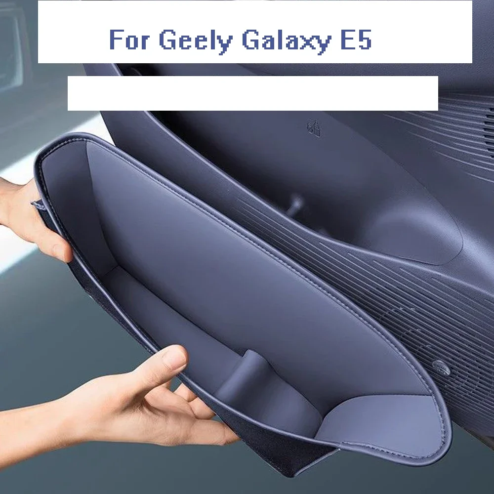 Dla Geely Galaxy E5 2024 2025 Skórzany podłokietnik przednich tylnych drzwi Wewnętrzny uchwyt drzwi Wielofunkcyjny schowek Poduszka szczeliny