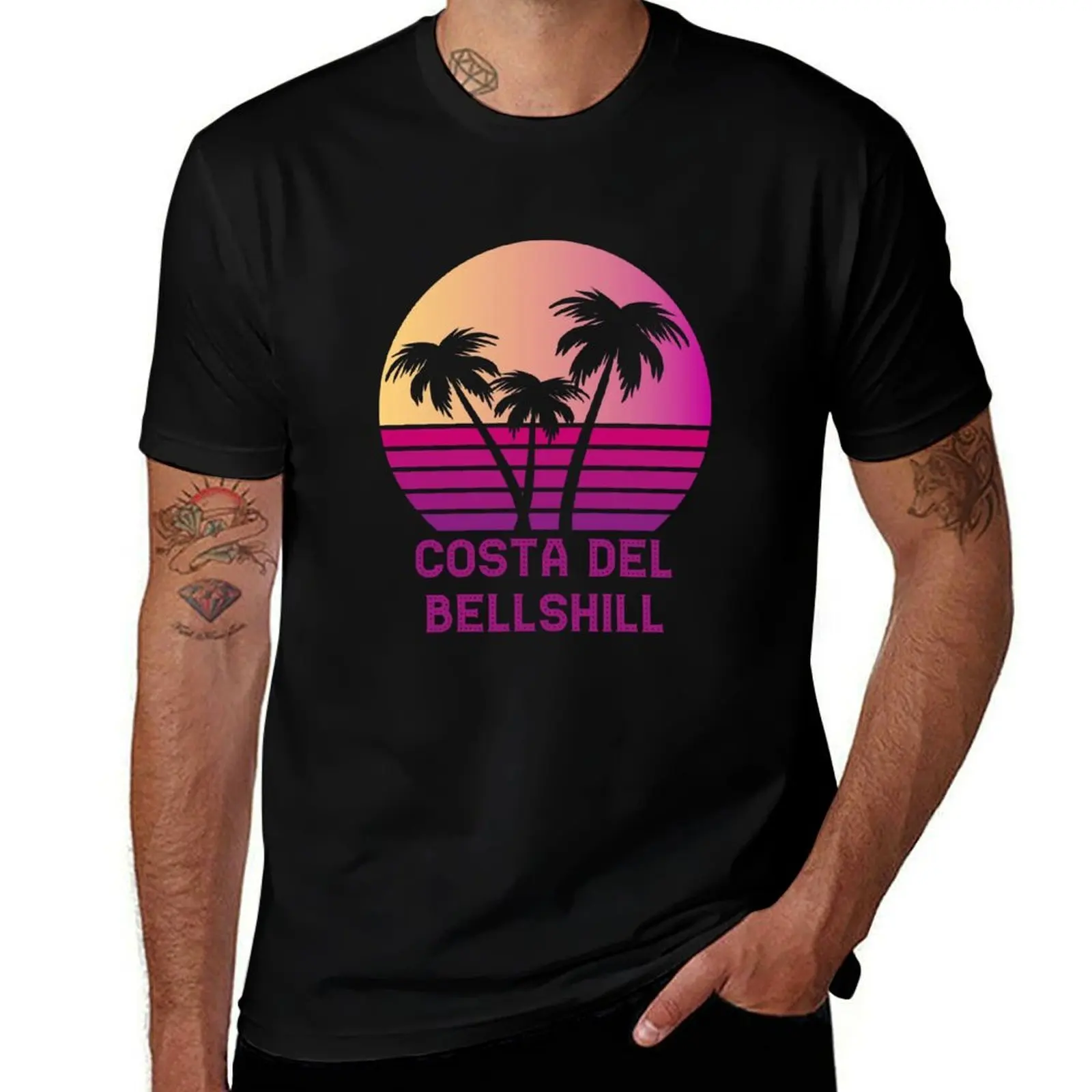 

COSTA DEL BELLSHILL Funny North Lanarakshire Design T-Shirt man t shirt cotton t shirts with prints T-Shirt