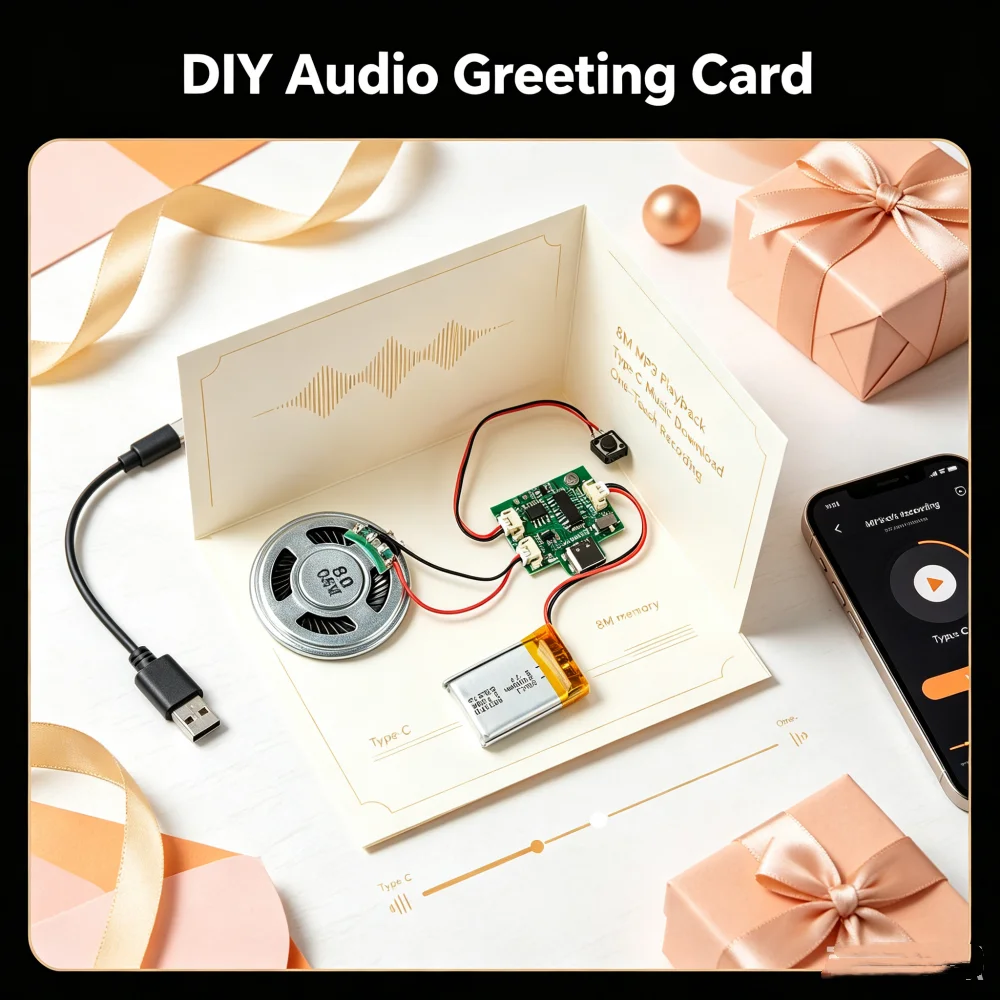 Recordable Sound Module 8m/16m Mp3 Button/magnet/light Control Music Voice Player Programmable Board Speaker Diy Card