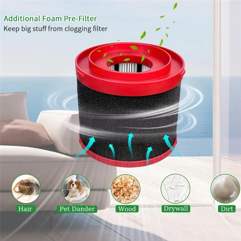 

【Hot Price】Cordless M18 Vacuum Cleaner Accessories-49-90-1900 HEPA Filter 4 Piece SET For 0780-20 0880-20 Models