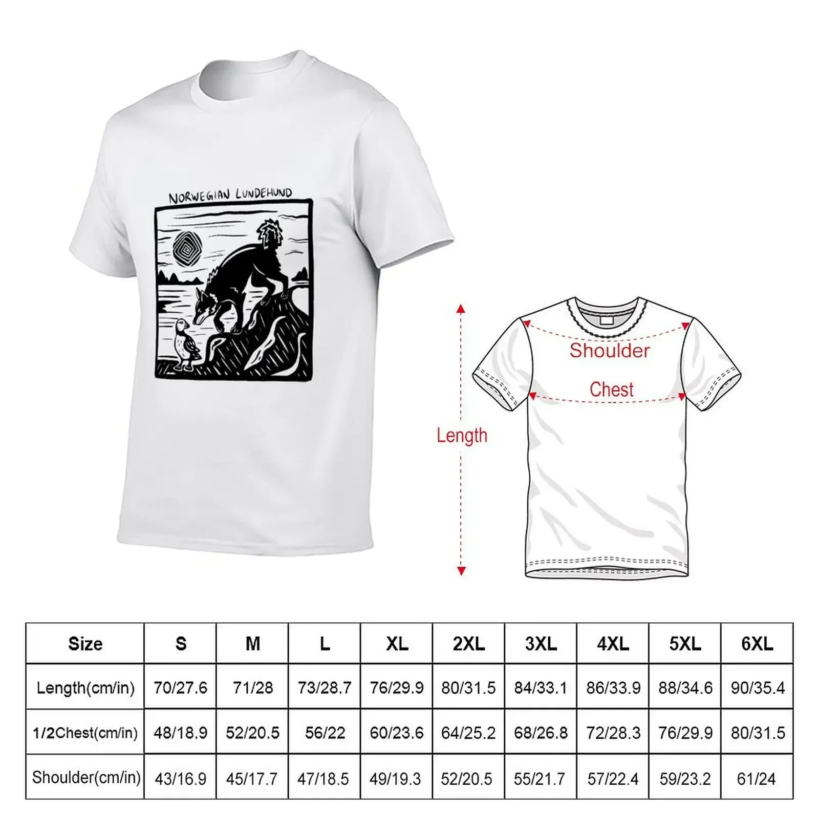 Norwegian Lundehund Stamp Art T-shirt customs design your own plain big and tall t shirts for men