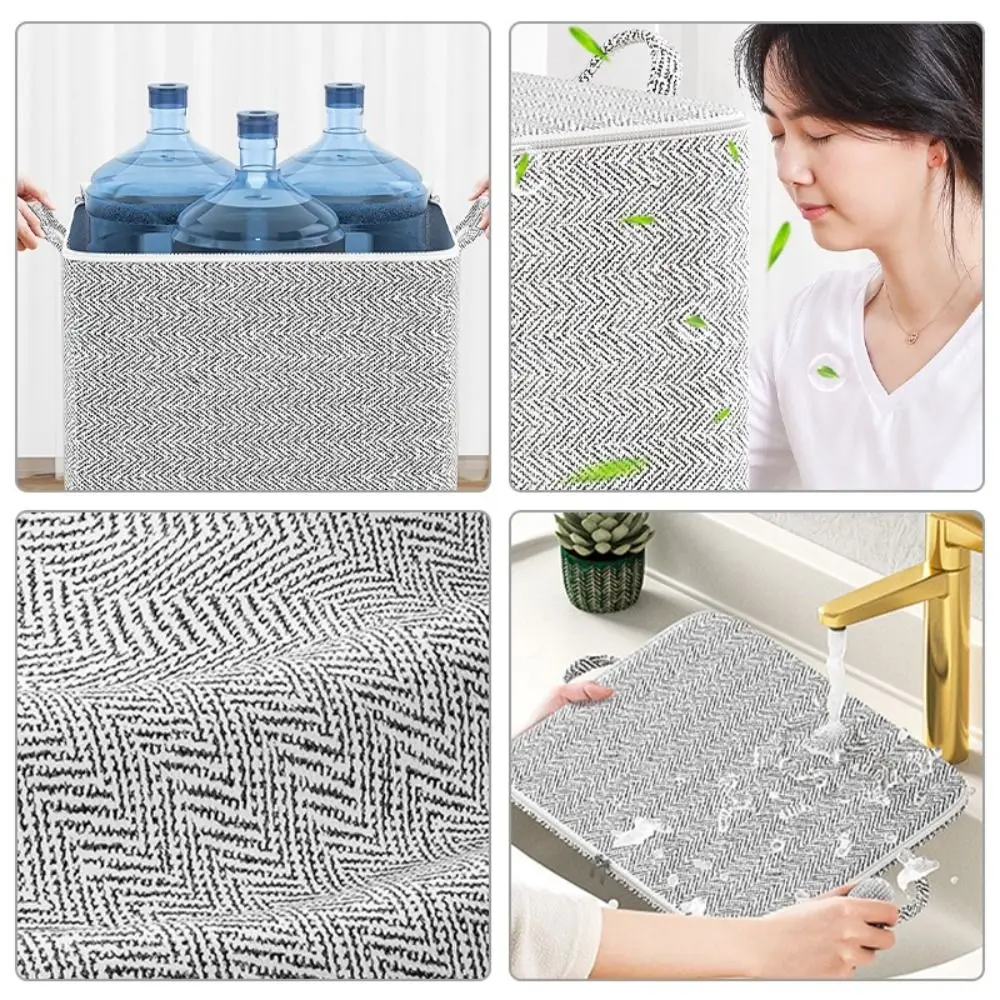 Large-Capacity Clothes Storage Bag Closet Organizers With Handle Quilt Storage Basket with Lids Zipper Dust-proof