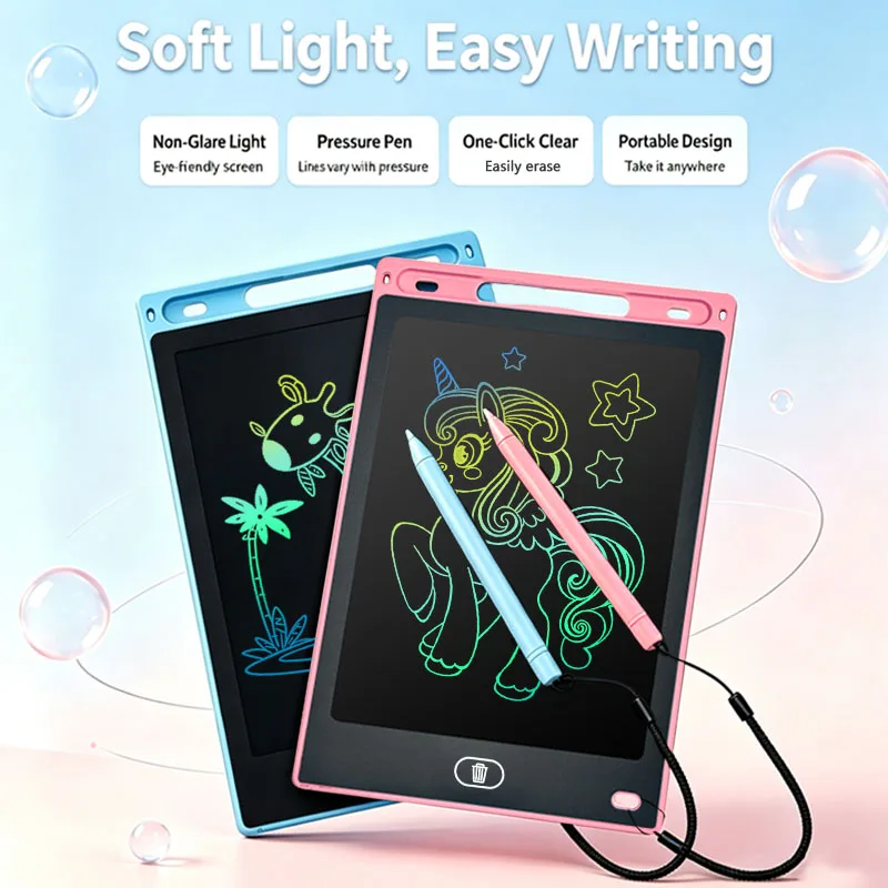 8,5 Zoll LCD-Zeichentablett Elektronisches Schreibbrett Handschrift-Pads Tragbares Doodle-Board Reise-Lernspielzeug Geschenk für Kinder