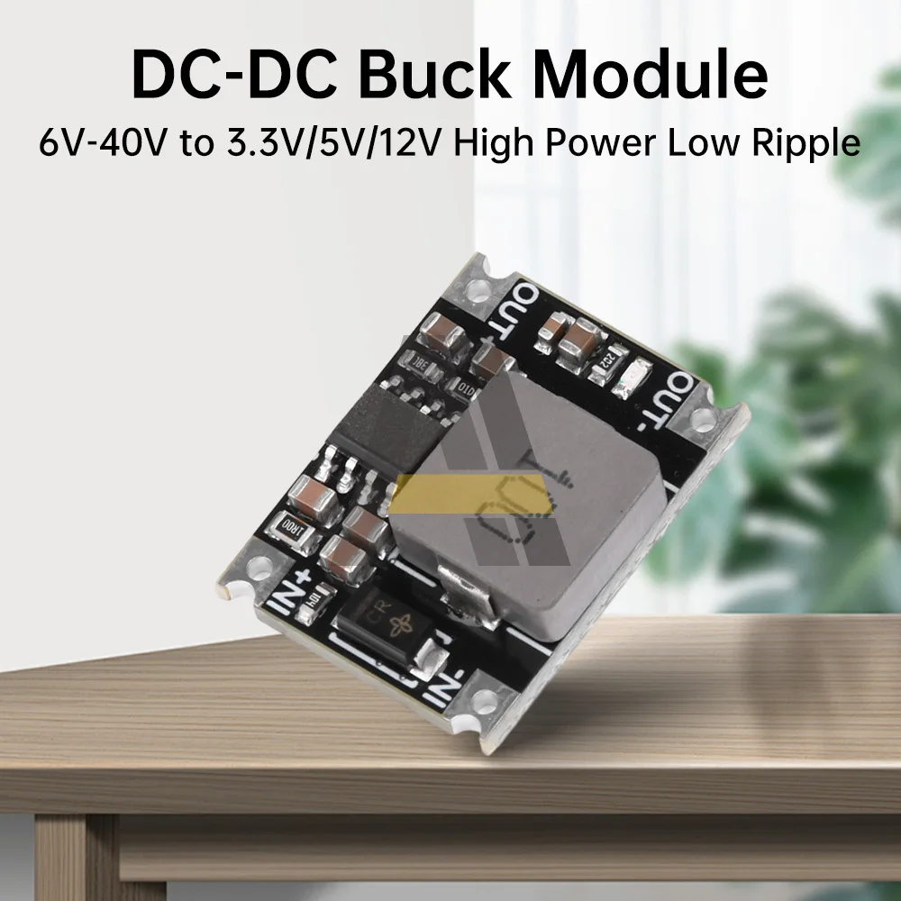 6V-40V to 3.3V/5V/12V High Power Regulator Module 5A DC-DC Buck Module Low Ripple DC Buck Power Supply Module