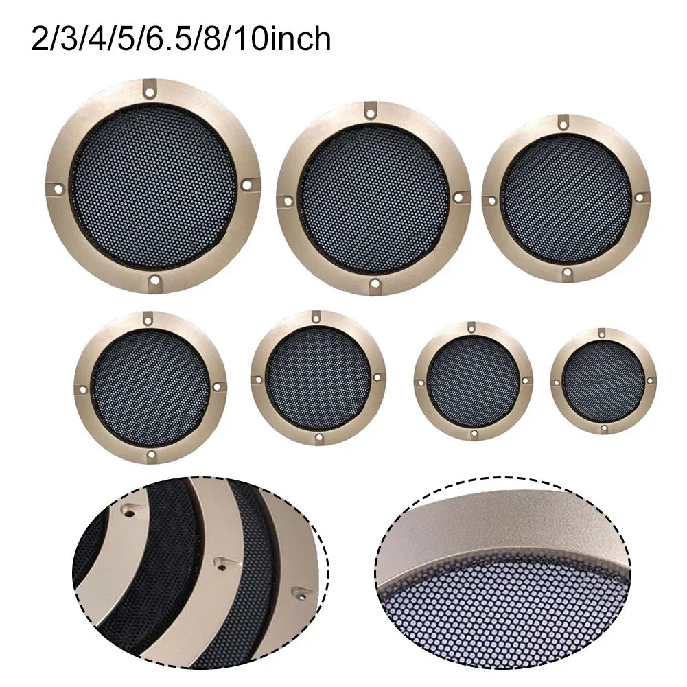 高品質のスピーカーネットカバー,2, 3, 4, 5, 6.5, 8および10インチ,車,家庭,メッシュ,プラスチックフレーム,金属,鉄