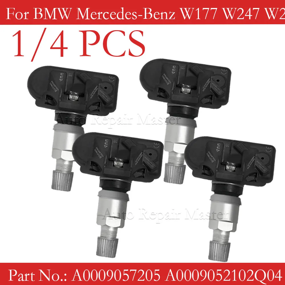

1/4 шт. A 0009057205 Датчик давления в шинах TPMS для BMW Mercedes-Benz W177 W247 W206 C118 C257 W213 C238 H247 V295 H247 433 МГц