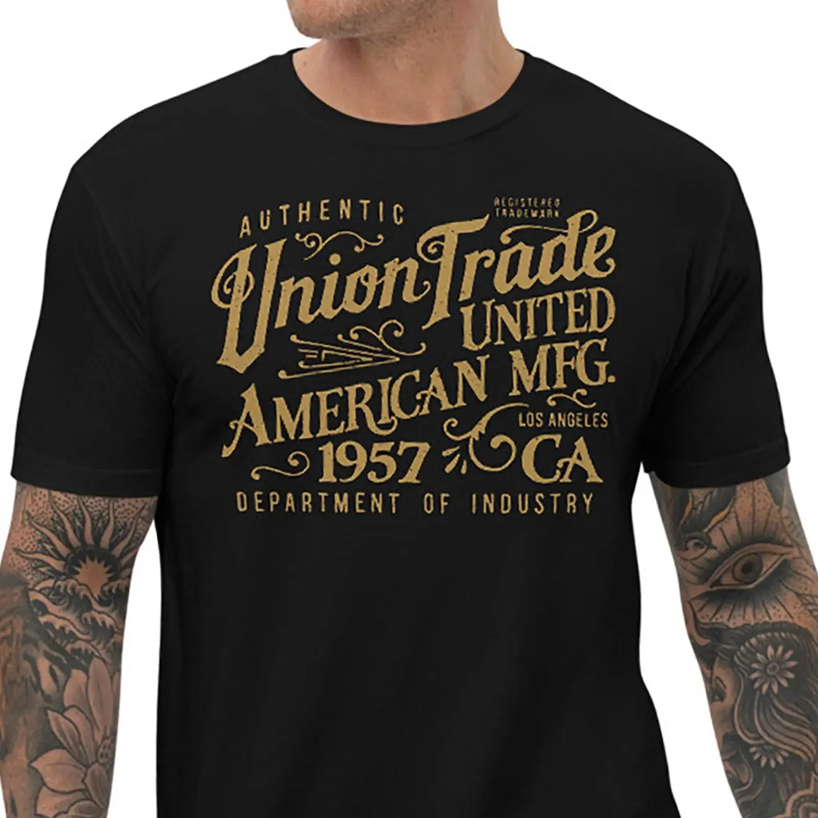 Union Trade  T Shirt vintage Washed Soft Slightly streetwear homme Comfortable Casual fashion graphic Versatile Stylish