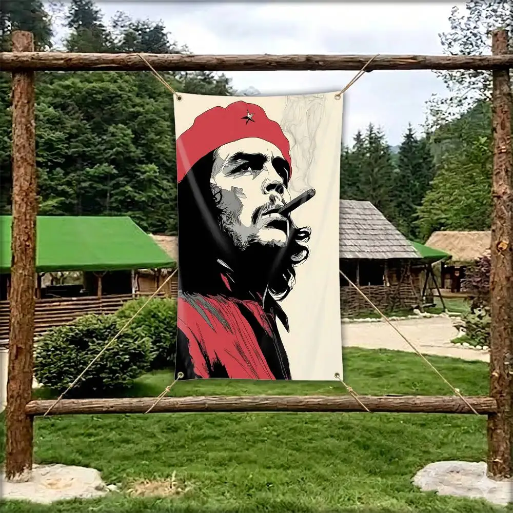Revolutionist Che G-Guevara Flag Tapestry Banner for Bedroom Living Room Outdoor Camping Custom