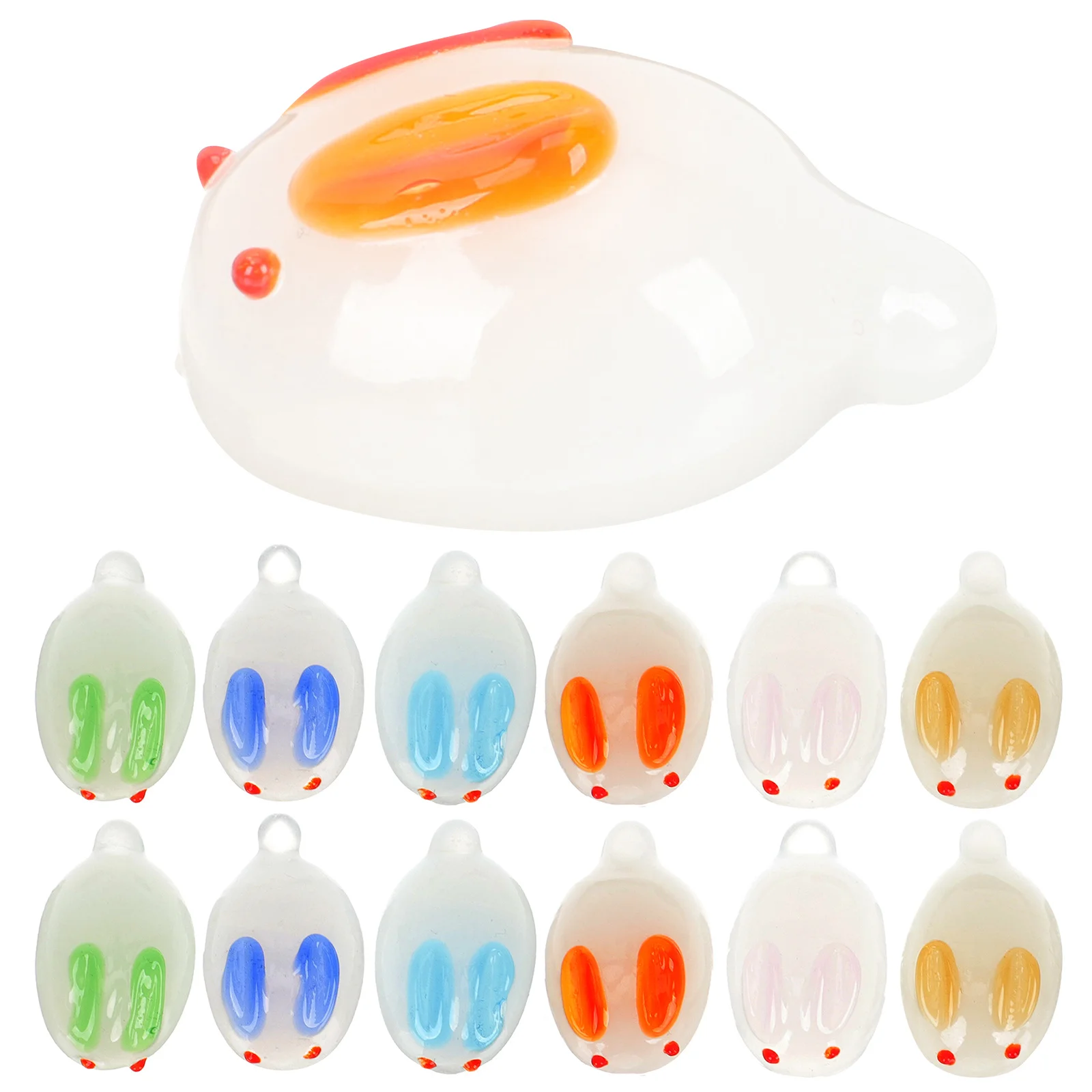 

15 Pcs Ornament Rabbit Decorations Miniature Decorative Objects Cute Animal Sculpture Bunny Home Sculptures Accessories