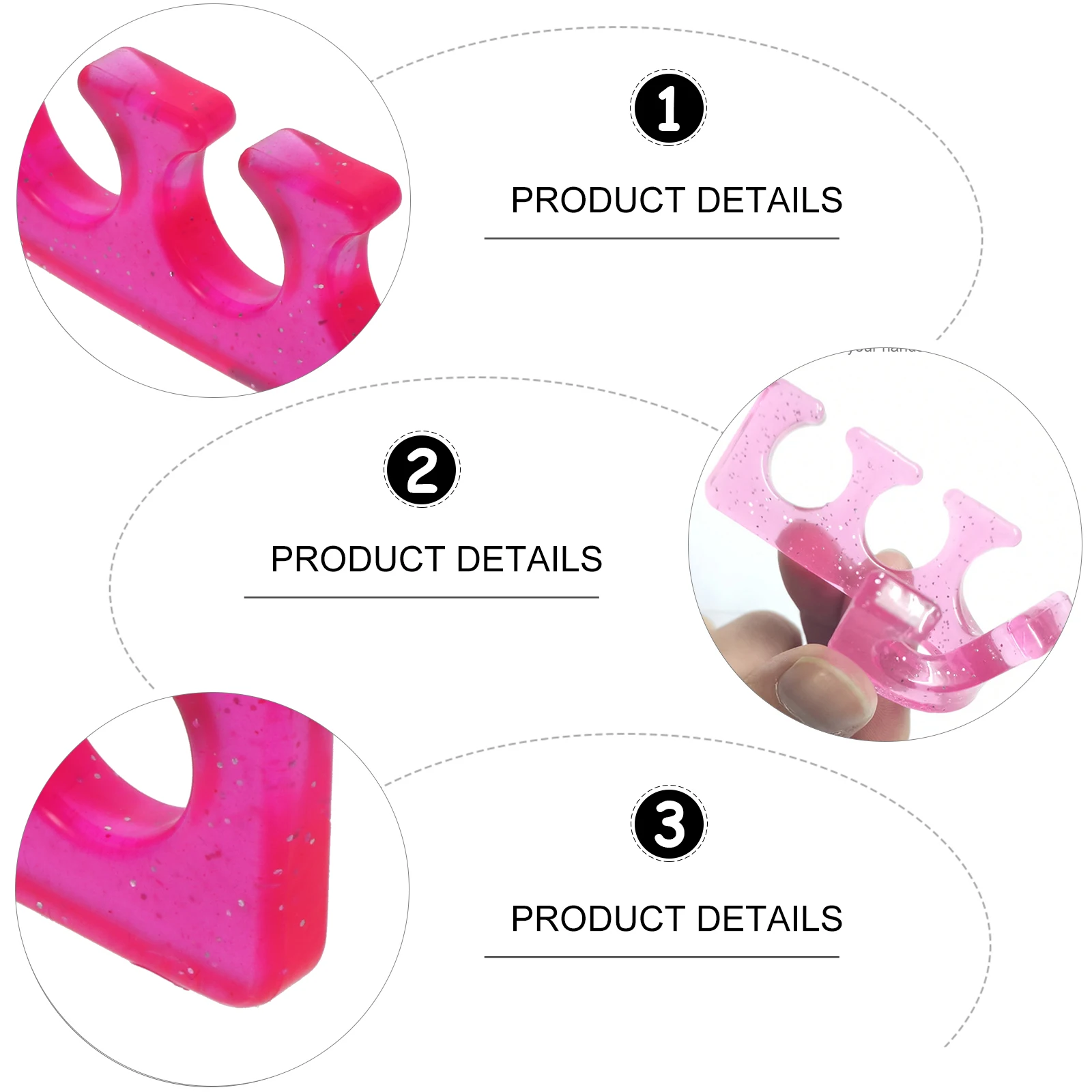 6 قطعة سيليكون مسمار فاصل أصابع القدم مرنة مريحة باديكير مانيكير أداة للأيدي قدم هدية غير قابلة للتشوه