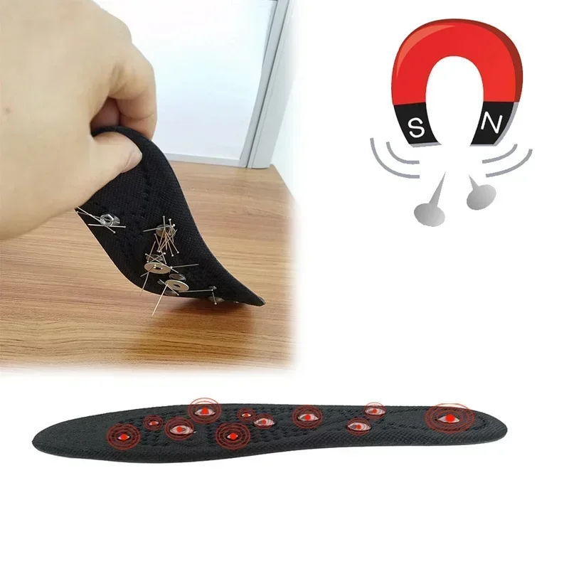 Magnetic Health Care Shoe Insoles for Men - Memory Foam Cotton Sole Foot Massage Therapy Insoles for Plantar Fasciitis Relief