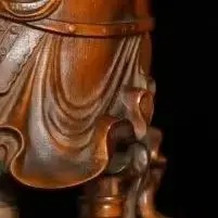 Temple Collection Old Boxwood Four Heavenly Kings Statue Four Diamond Holding country Growth Wide eye Smell statue