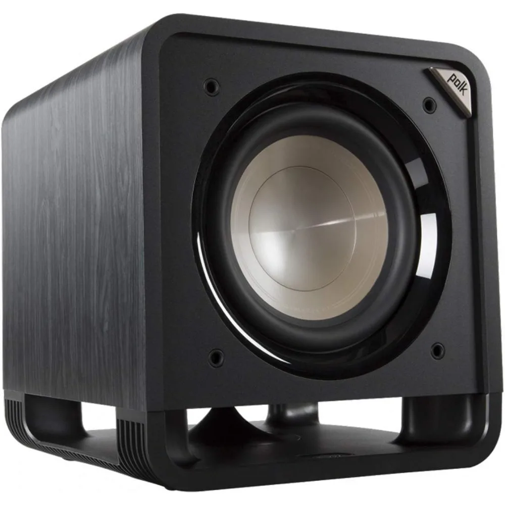 Subwoofer alimentato, tecnologia Power Port, Woofer da 12 ", fino a 400W Amp, ultima esperienza Home Theater, noce nera lavata