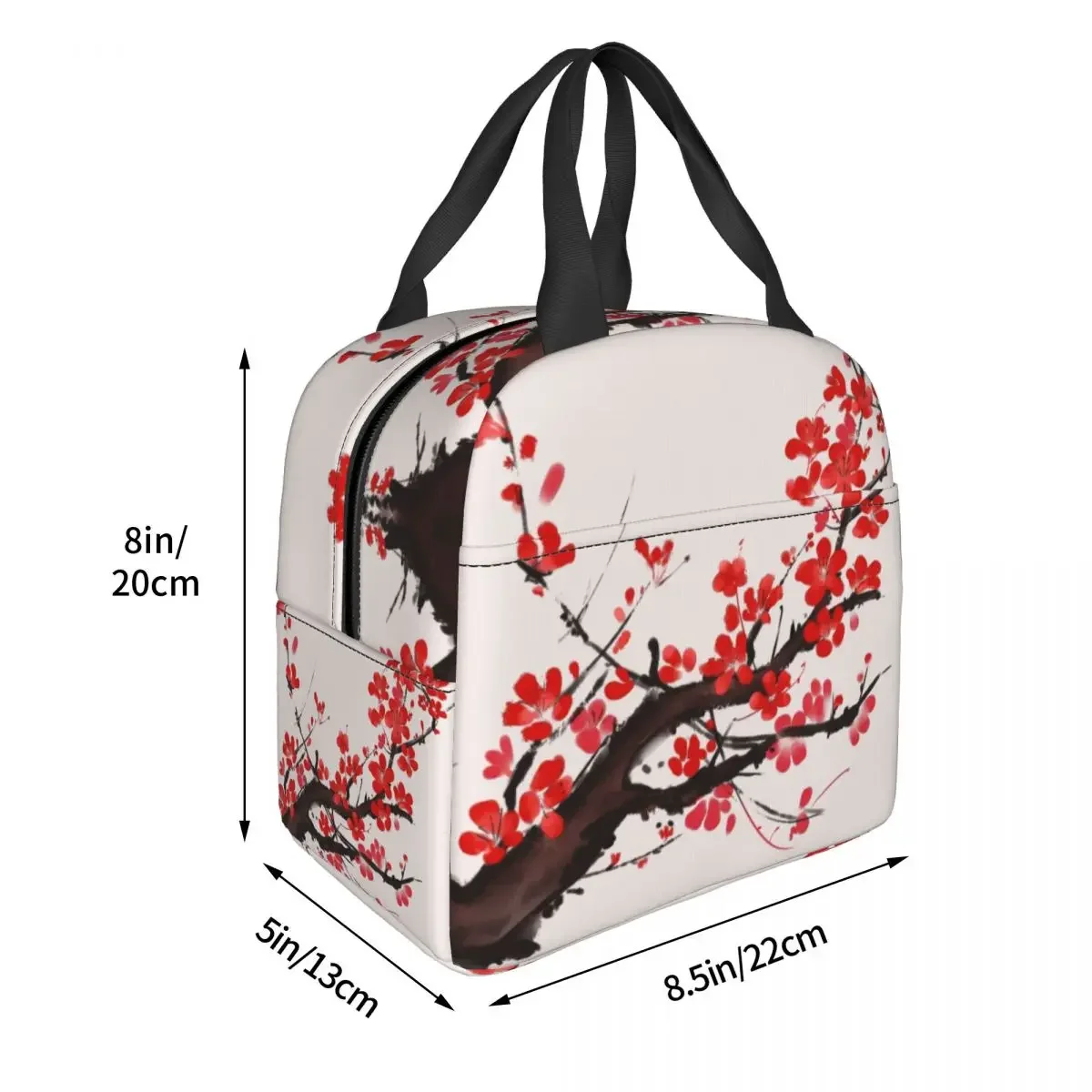 Vendita calda lunch box per uomo cute bag cina continentale bento bag picnic beautiful red tree insulated lunch bag