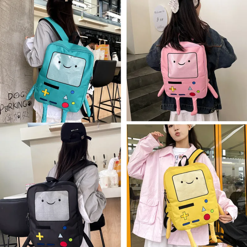 

Adventures Creative Robot Backpacks For Firls Funny Games Console Large Backpack Women Cute Cartoon Canvas School Travel Bag