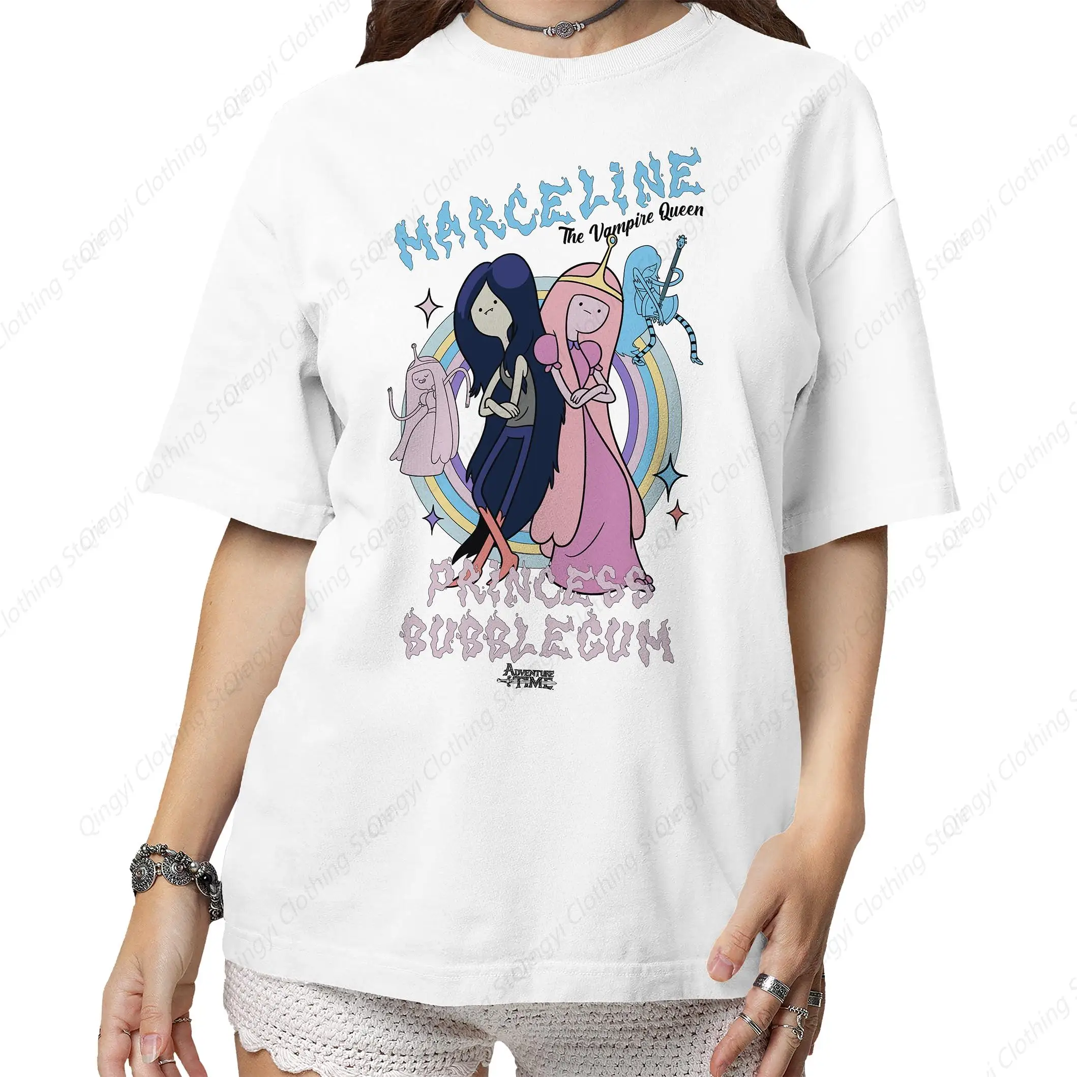 Adventure Time  Vampire Queen and Princess Bubblegum Men's and Women's Short Sleeve T-Shirt