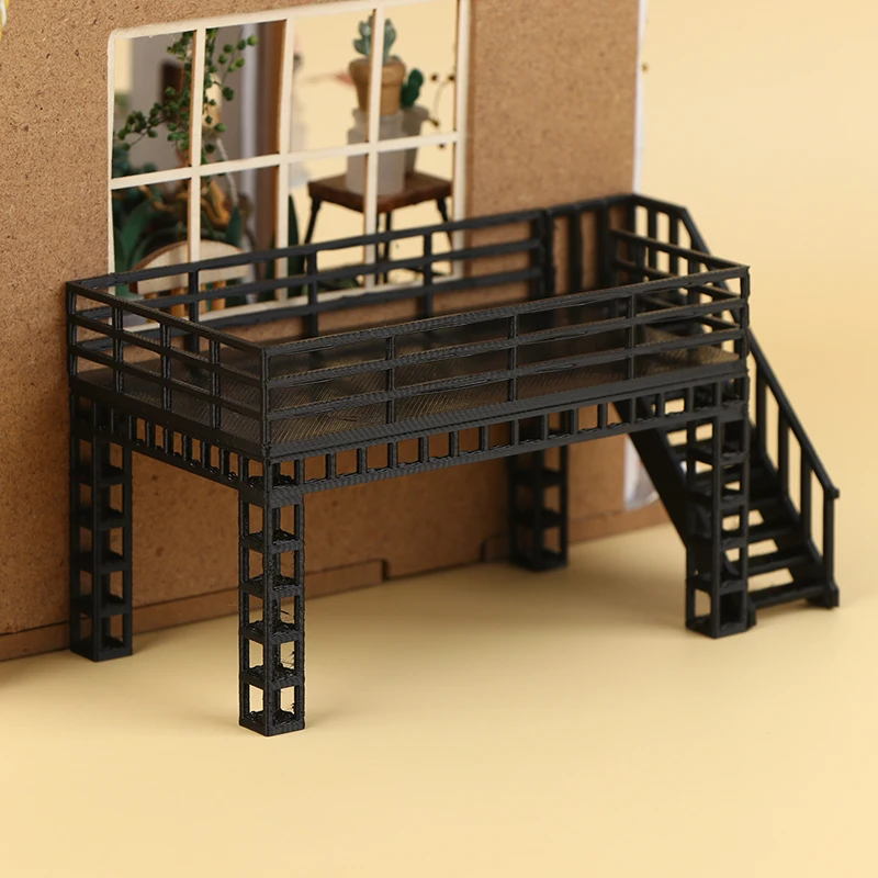 1Pc 1/64 Schaal Diorama Stalen Frame Display Stand Model Tweelaags Platform Scène Model Auto Garage Model Scène display Accessoires