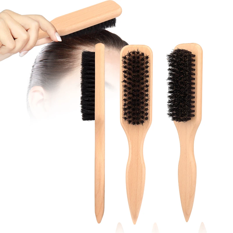 Bristle Slick Back Hair Brush - Soft/Medium Smoothing Hairbrush to Style, Polish, & Lay Hair Down Flat to Create a Sleek Frizz F view 5