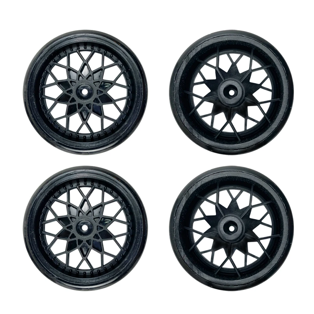 4pcs/set High-quality Plastic Drift Tires Bald Tyres Wheel Hub Kits for WPL D12 D42 RC Truck Modification Parts Children Toys