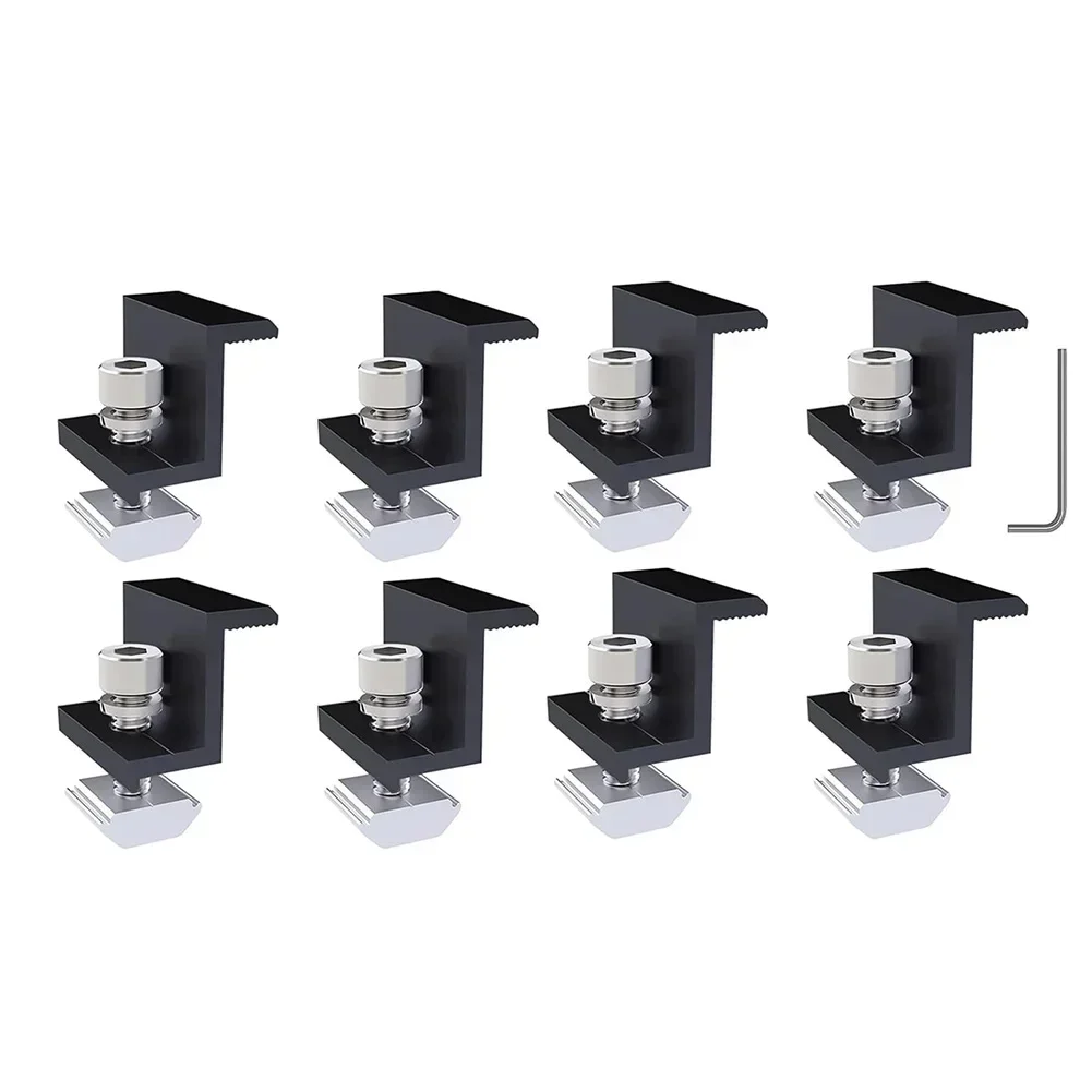 

Aluminium Alloy Solar Module Brackets Practical Design Easy and Time Saving Installation 8pcs with M8 Slot Wrench