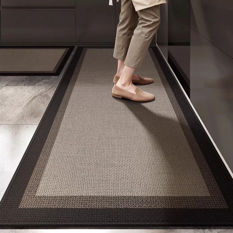 Carpet for Kitchen Runner Rug Long Carpets Black Floor Mat Modern Minimalist Style Home Decor Rugs Alfombra De Cocina שטיח מטבח