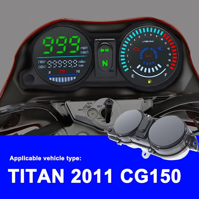 New LED Motorcycle Speedometer For Brazil CG/Titan 150 ESD 2009 to 2013 AZUL 37100-KVS-901