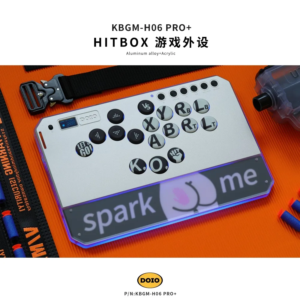 

DOIO KBGM-H06 PRO+ HITBOX Aluminium Alloy Mechanical Keyboards Gamer Keyboard Rocker Arcade Fighting for PS5 Switch Steam NS2