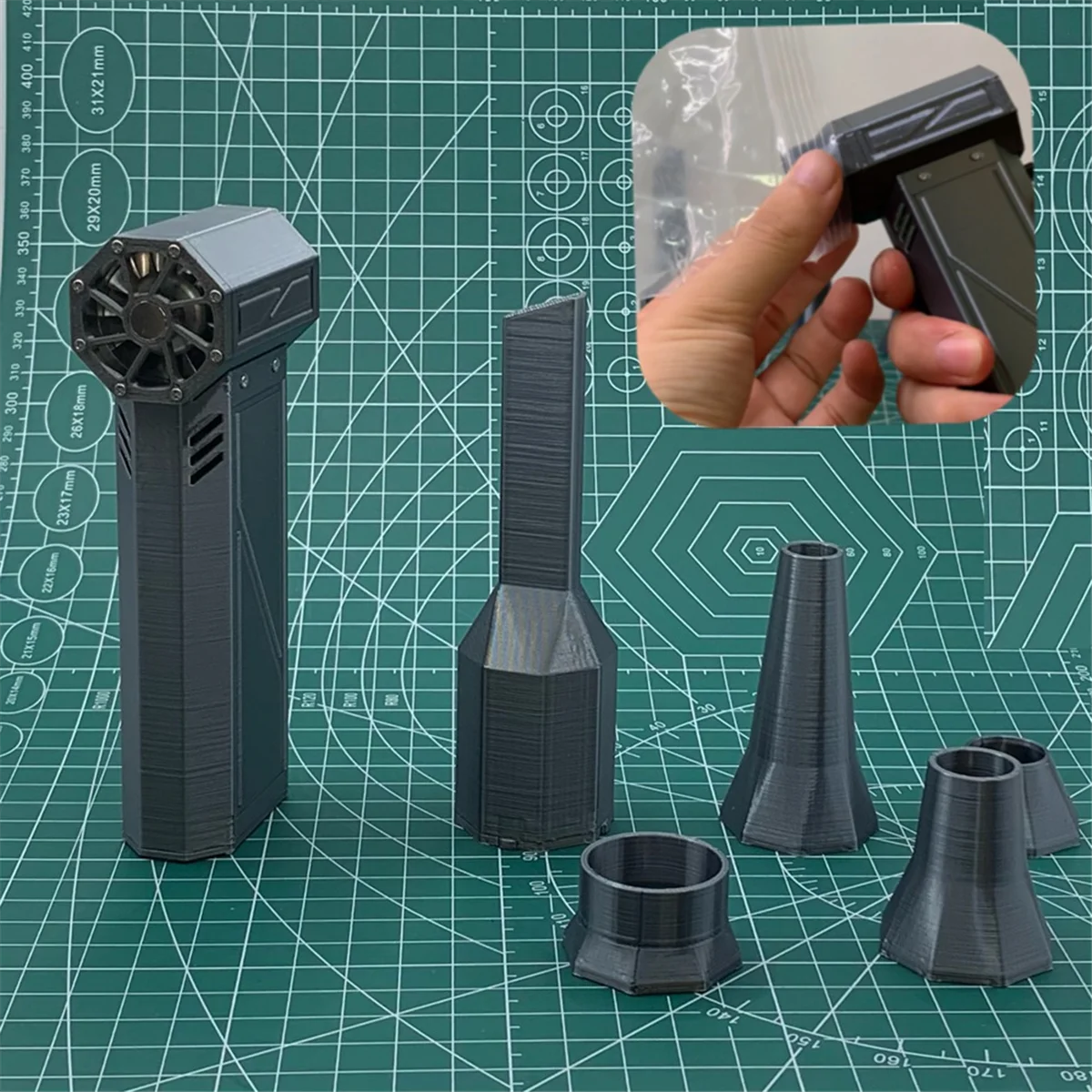 ABWG-Mini Turbo Jet Fan Turbo Fan 110,000 RPM Powerful Blower Vacuum Cleaner with High Speed Duct