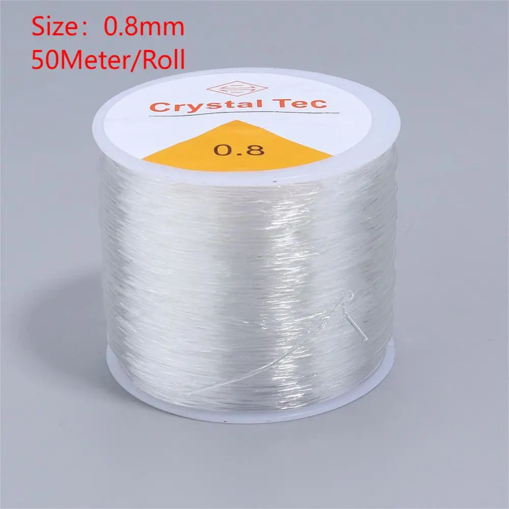 50M Transparent Elastic Beading Cord for Jewellery Making