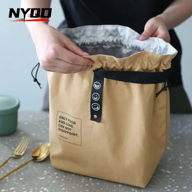 

Large-capacity doublelayer open-mouth portable lunch box bag for storing food when going out convenient for carrying for picnics