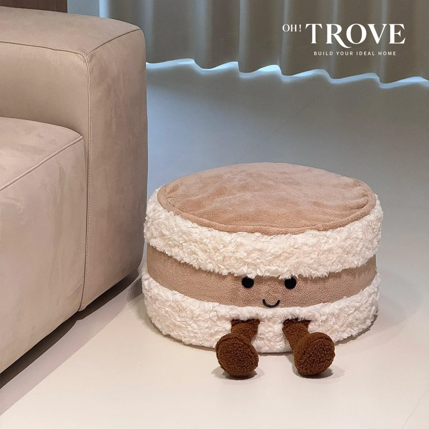Cute Bread Futon Living Room