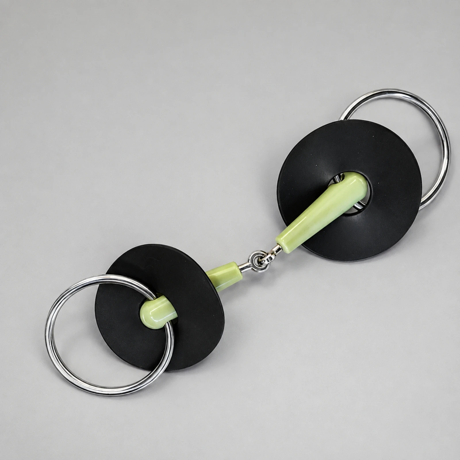 Stainless Steel Circular Bit with Mouthpiece Gentle Apple-Flavored Two-Jointed Snaffle Bit Non-Rust Smooth Surface