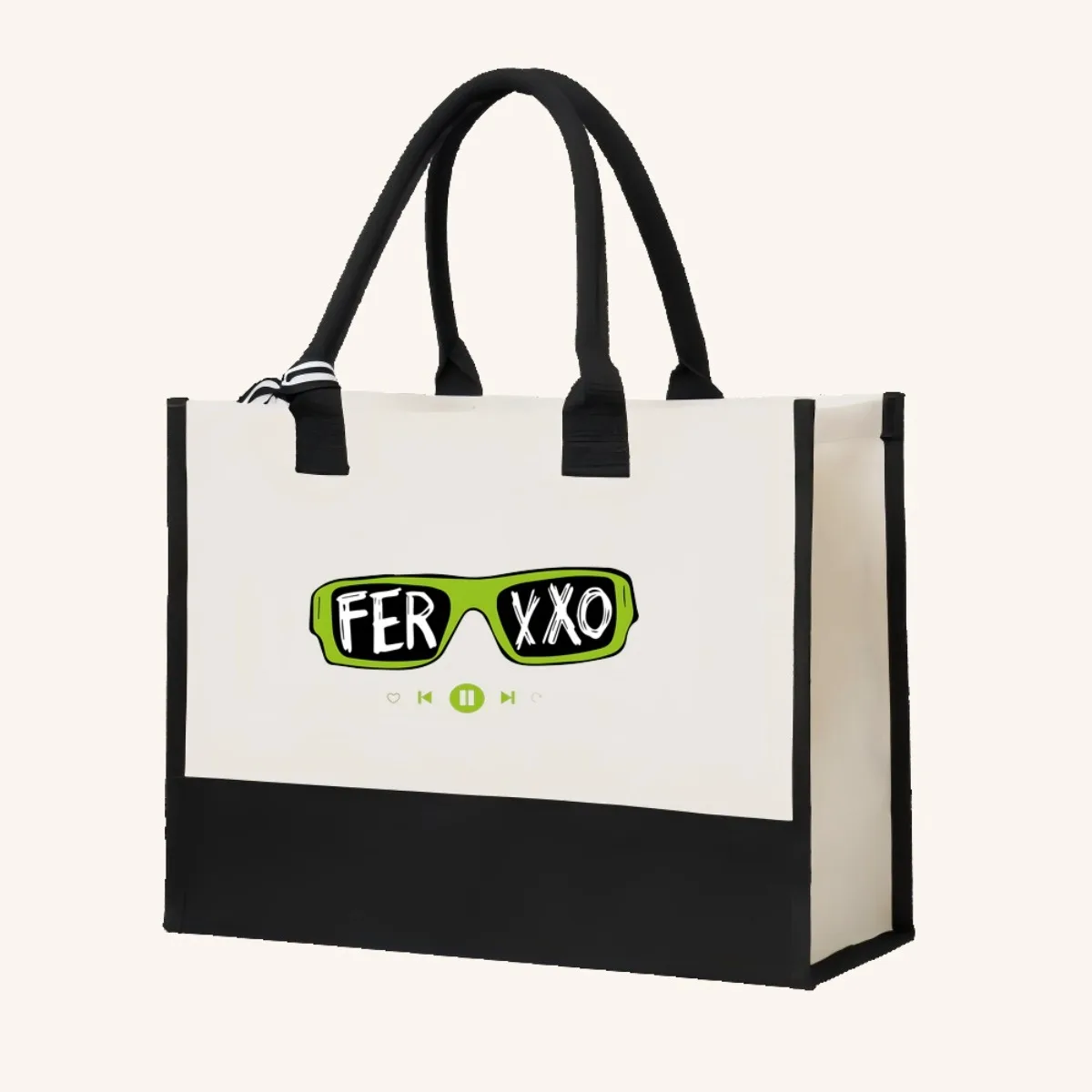 Feid Ferxxo 2026 وصول جديد موضة عملية واسعة قابلة لإعادة الاستخدام حمل حقيبة نمط طباعة 2 لهجة الثقيلة حقيبة كتف كبيرة ل