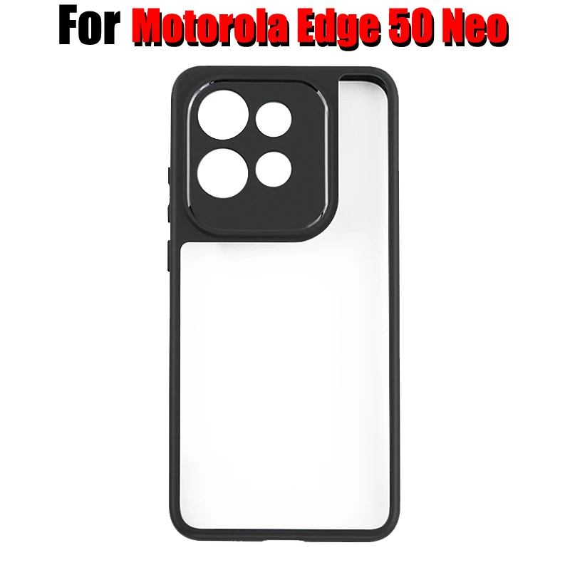 

For Motorola Edge 50 Neo Case For Motorola Edge 50 Neo Cover Transparent PC Backplane TPU Shockproof Bumper For Edge 50 Neo