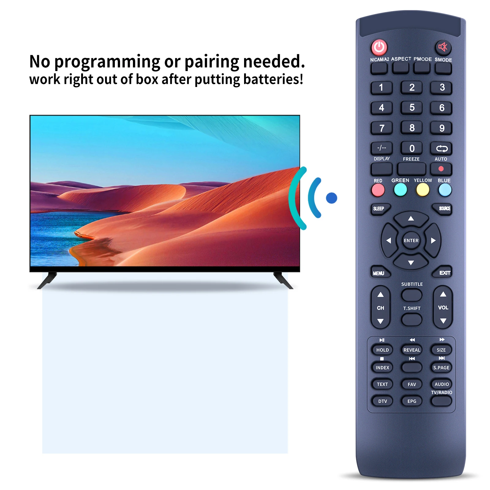 جهاز تحكم عن بعد لـ Lika Future ، YS52D ok Hyundai TV ، HKC 32C9A f1d 32c1nhd-t2-eu ، 32c1d
