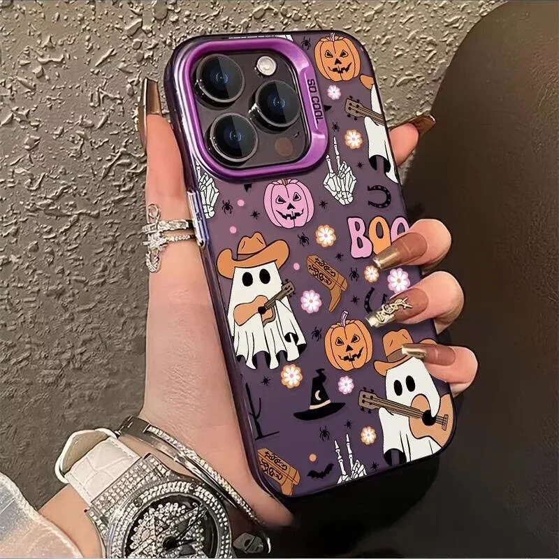 Halloween Ghost Pumpkin Flower Casing For Xiaomi POCO X6 X3 M6 F6 F5 X5 X6 X7 F7 Pro 11 Lite 12 13 14 12T 13T 14T Pro IMD Cover
